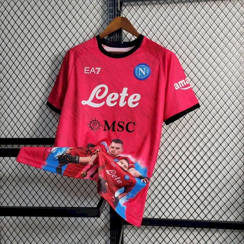 Mens Napoli 2023/24 Champion Edition Jersey Red