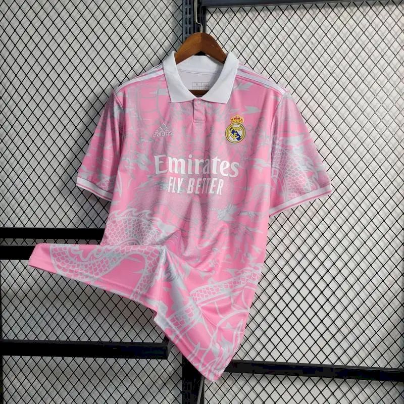 Mens Real Madrid 2023/24 Pink Dragon Special Edition Jersey