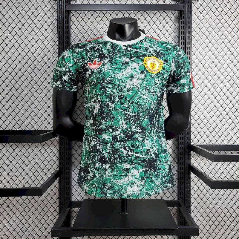 Mens Manchester United 2024/25 Stone Roses Originals Icon Edition Jersey Player Version