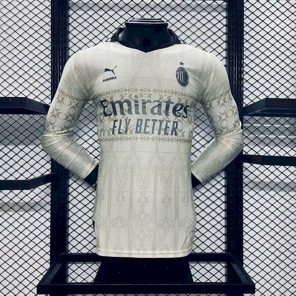Mens AC Milan 2024/25 Co-Branded Edition Long Sleeves Jersey Player Version