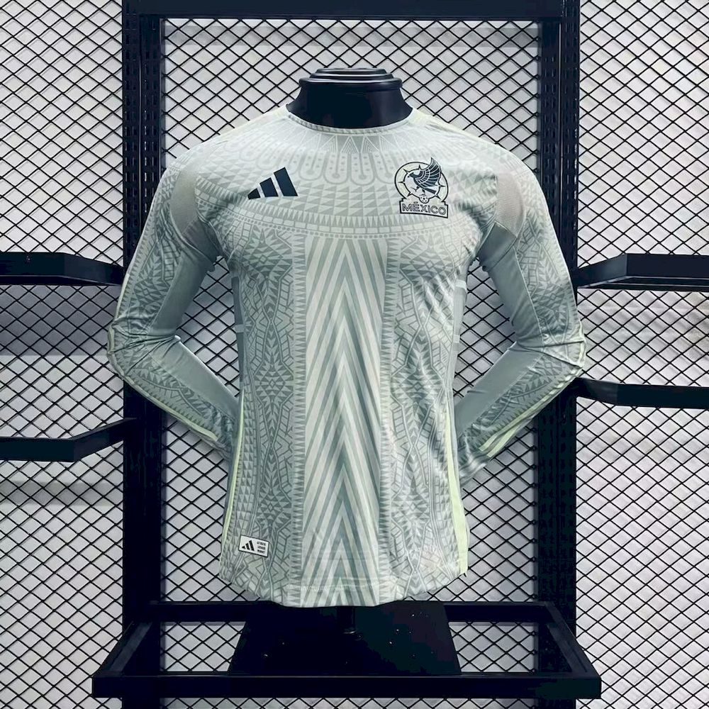 Mens Mexico 2024/25 Away Long Sleeves Jersey Player Version