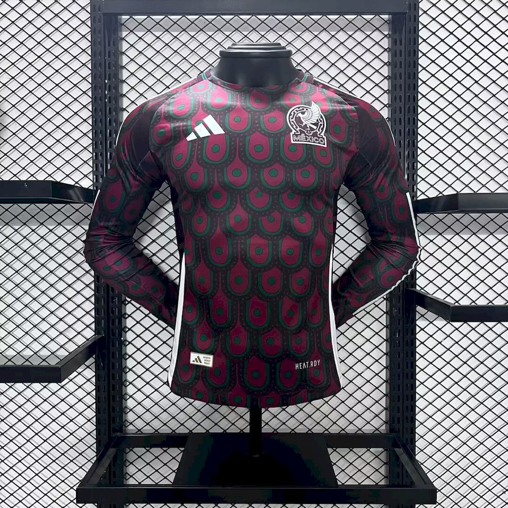 Mens Mexico 2024/25 Home Long Sleeves Jersey – Player Versi