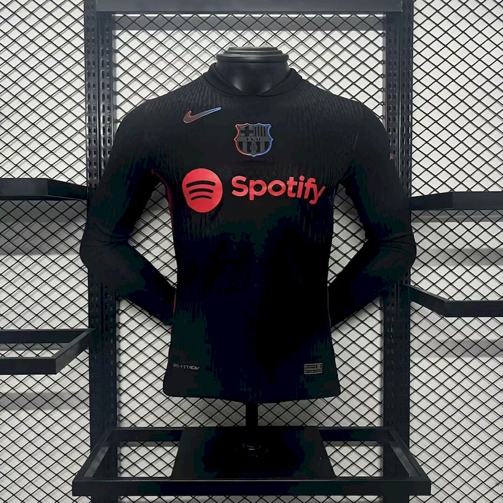 Mens Barcelona 2024/25 Away Long Sleeves Jersey Player Version