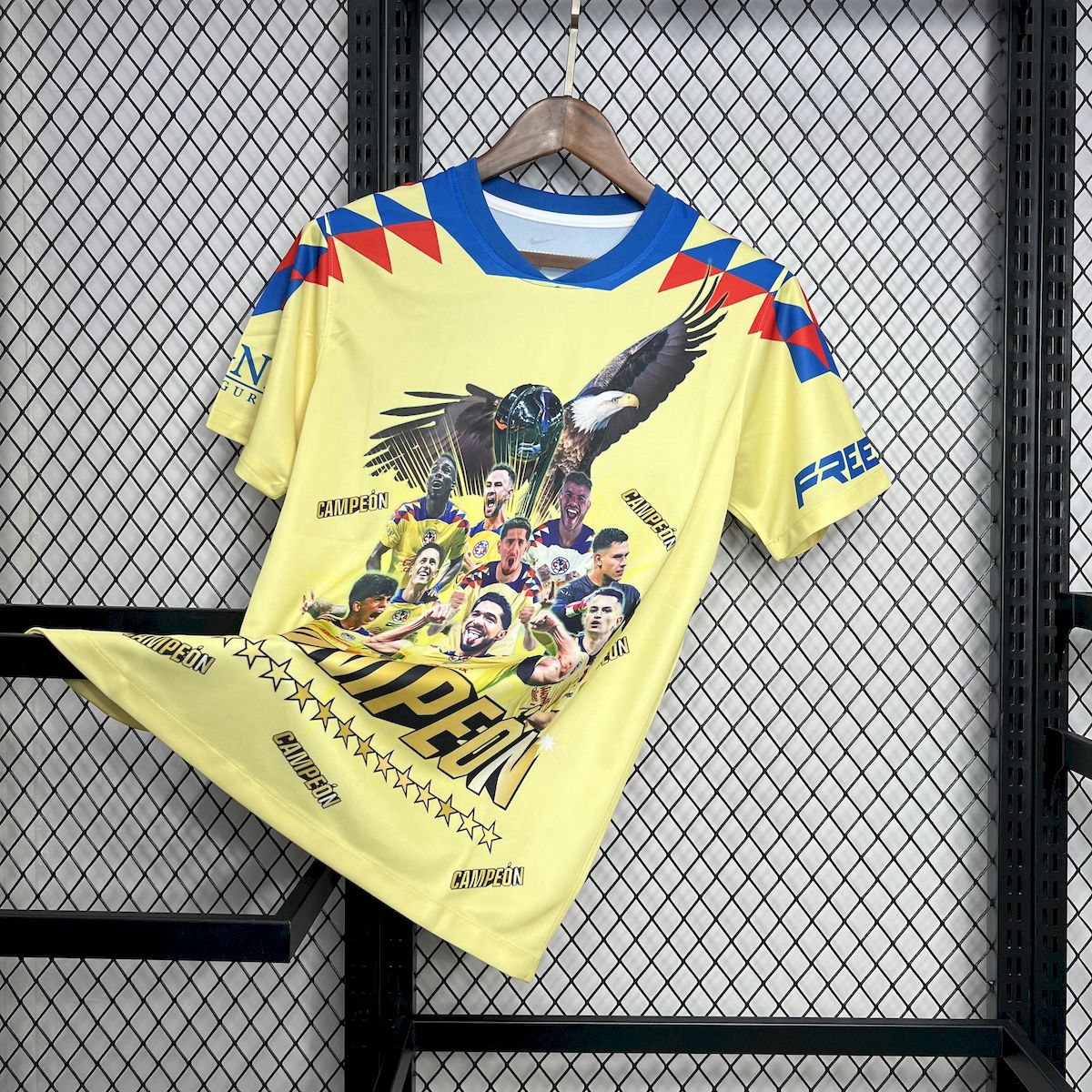 Mens Club America 2024/25 15 Champions Yellow Commemorative Edition Jersey