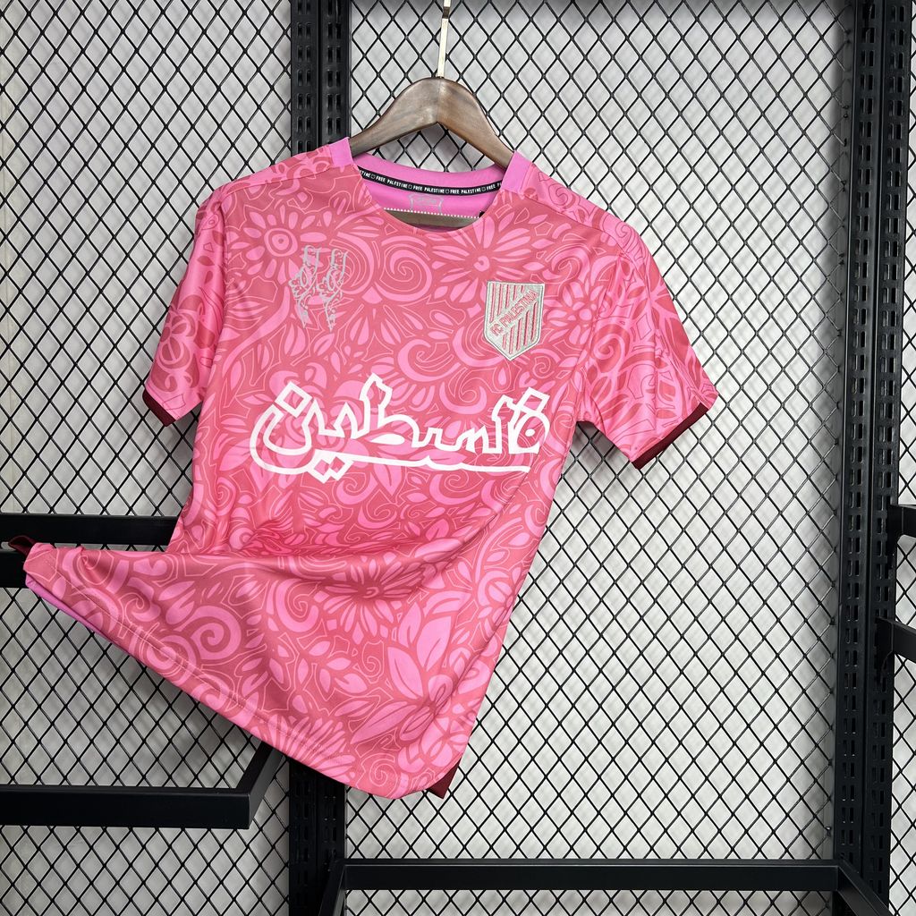 Mens CD Palestino 2023/24 Pink pre-match Jersey