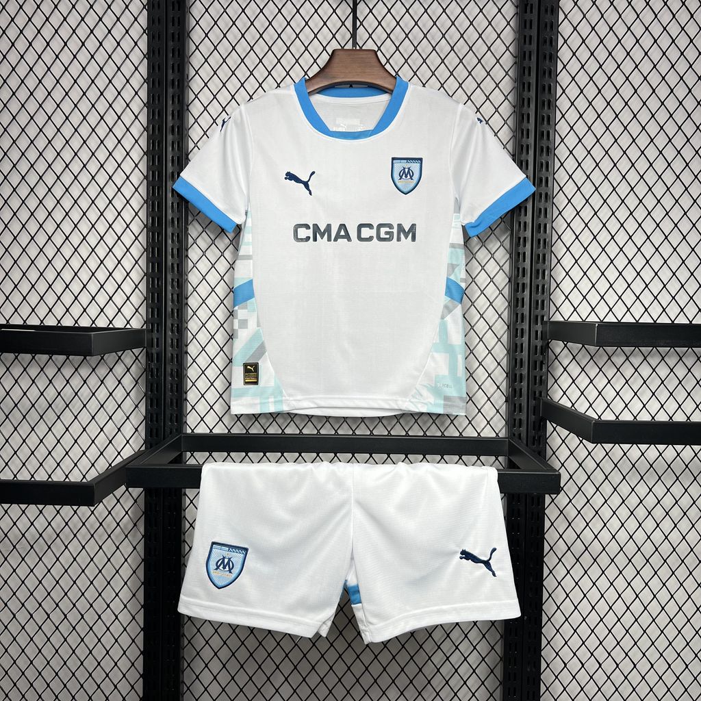 Kids Olympique Marseille 2024/25 Home Kit