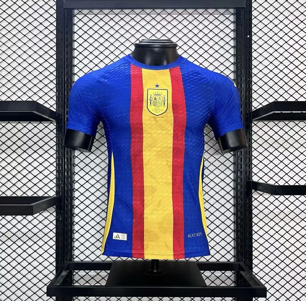 Mens Spain 2024/25 Euro Pre-match training uniform Jersey Player Version