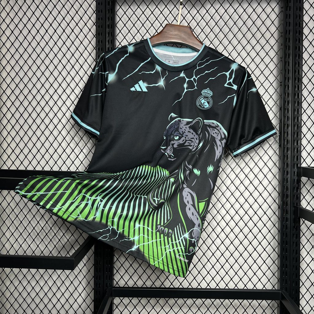 Mens Real Madrid 2024/25 Special Edition Black and green Jersey