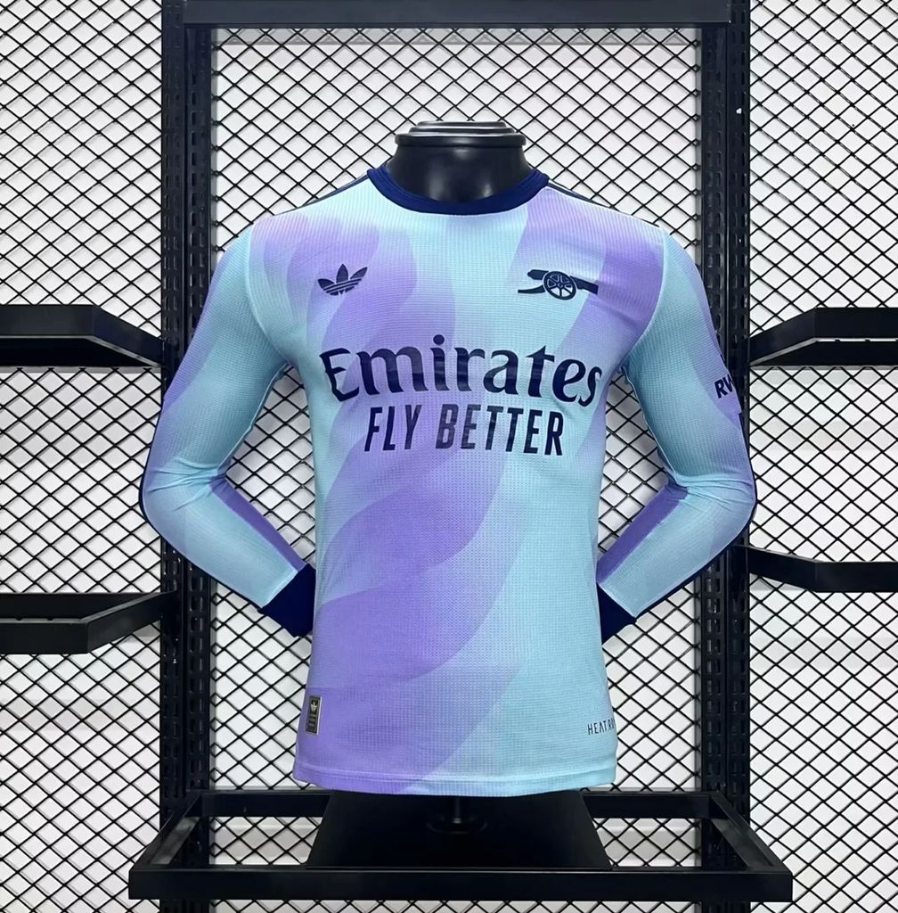Mens Arsenal 2024/25 Third Long Sleeves Jersey Player Version