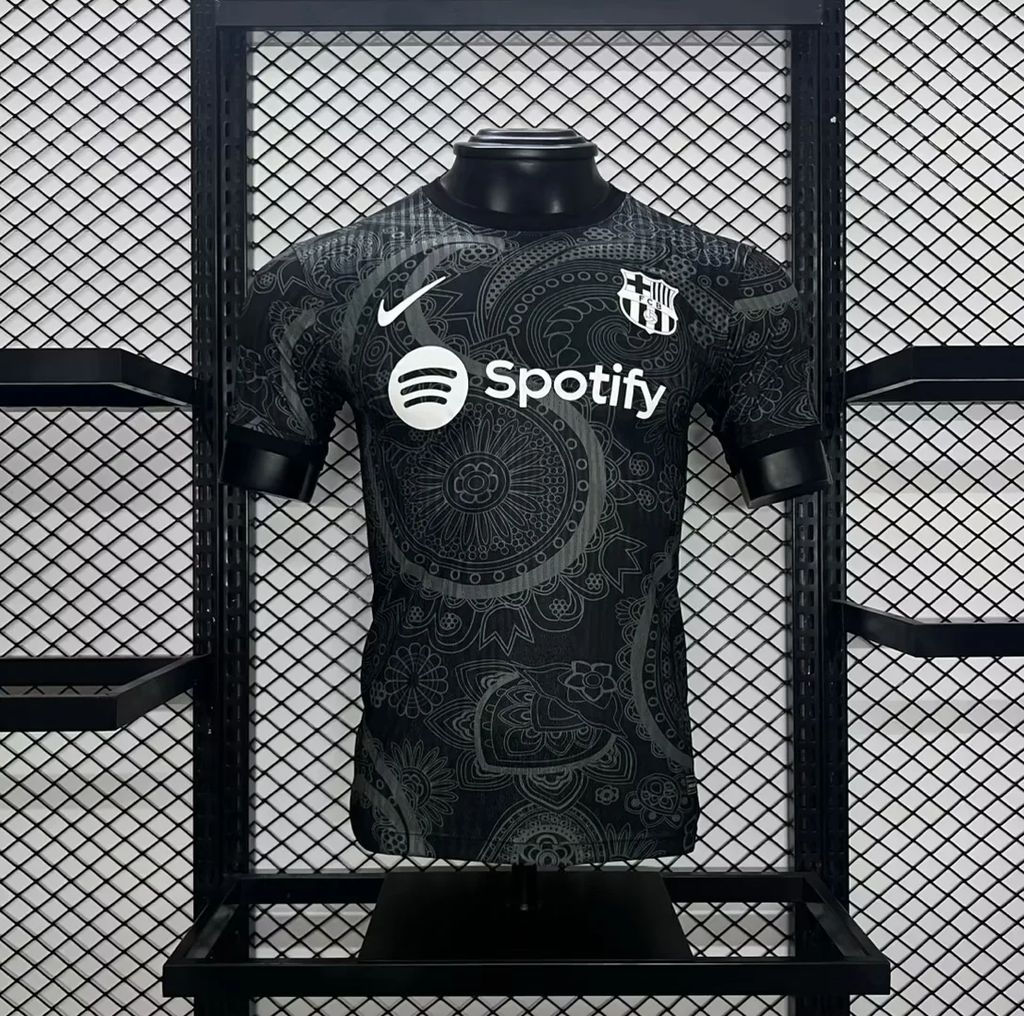 Mens Barcelona 2024/25 Black Special Edition Jersey Player Version
