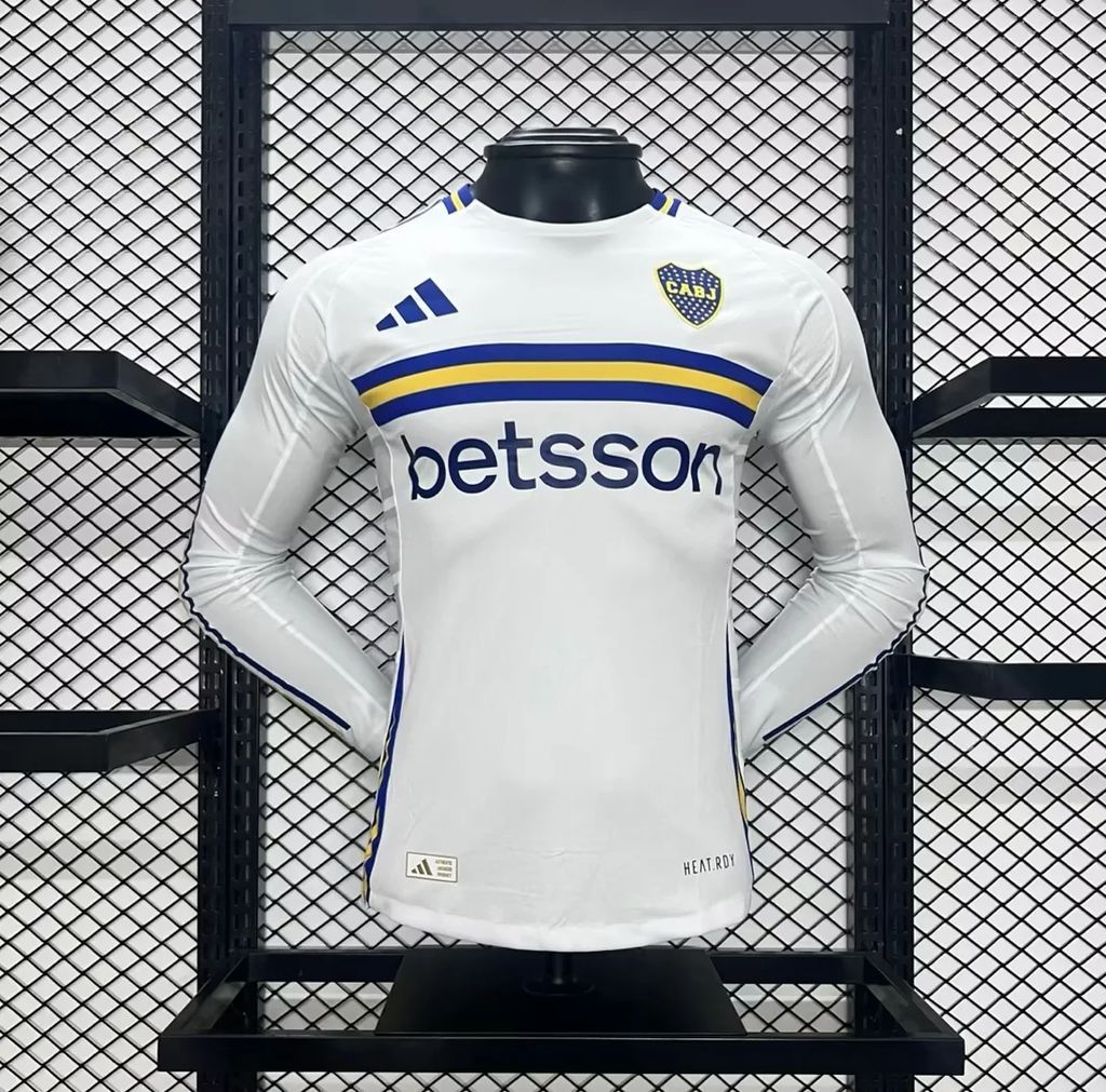 Mens Boca Juniors 2024/25 Away Long Sleeves Jersey Player Version