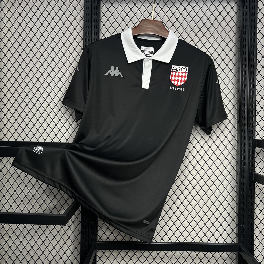 Mens AS Monaco 2024/25 Black commemorative edition Jersey