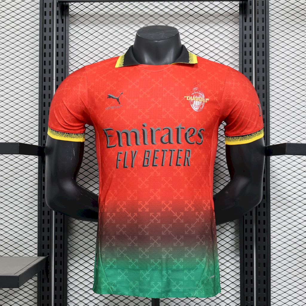 Mens AC Milan 2025/26 Co-Branded Red Edition Jersey  Player Version