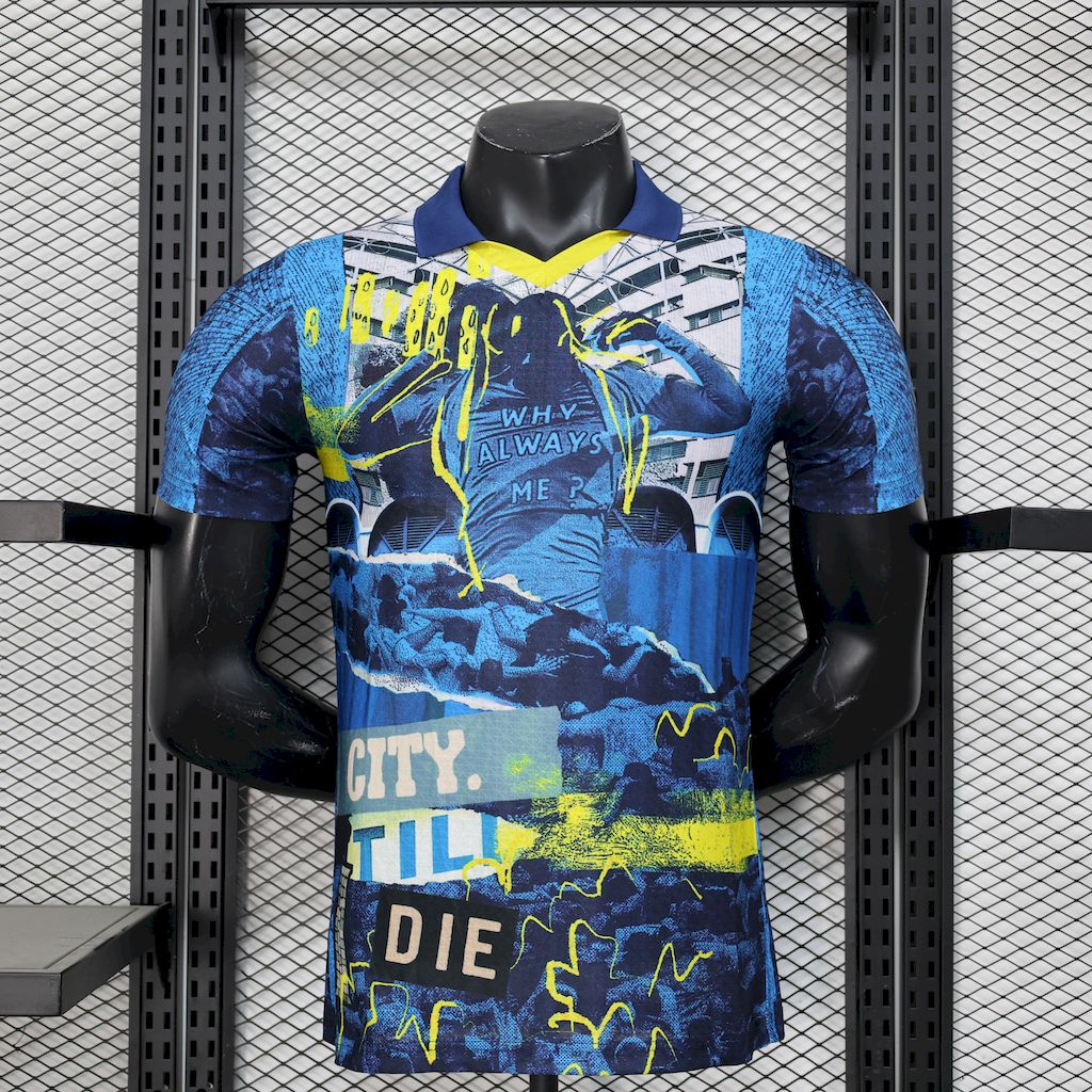 Mens Manchester City 2025/26 Blue Special Edition Jersey Player Version