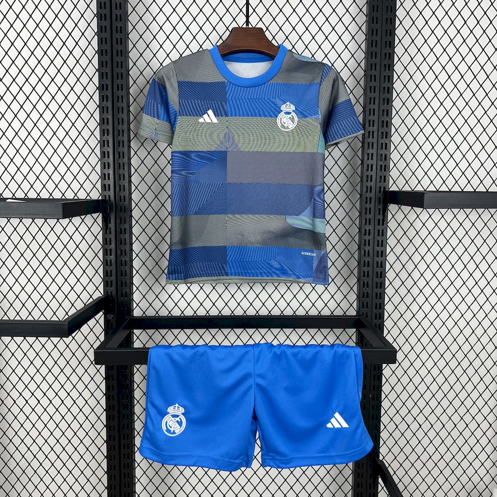 Kids Real Madrid 2025/26 Pre-match training suit Kit