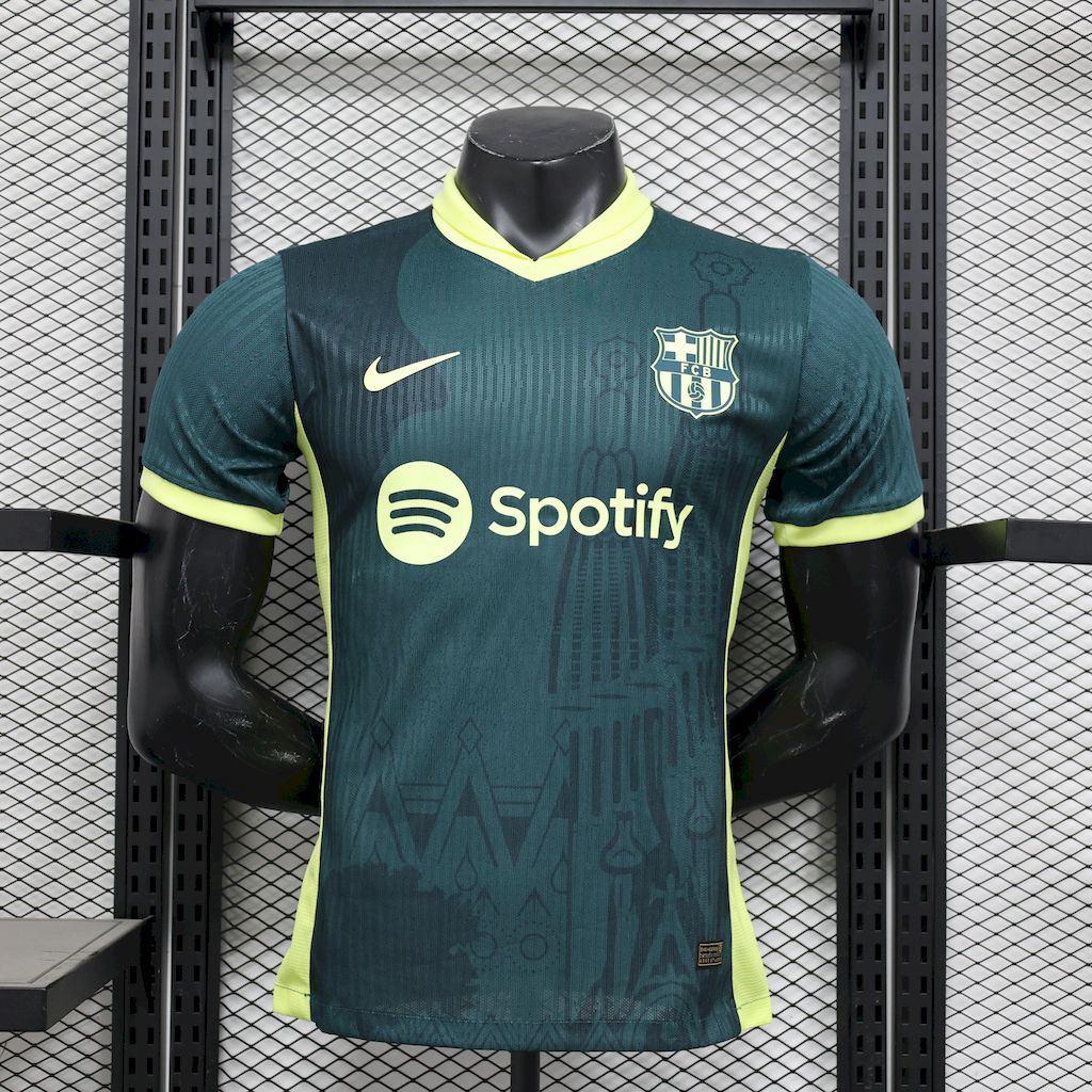 Mens Barcelona 2024/25 Dark green training Jersey Player Version