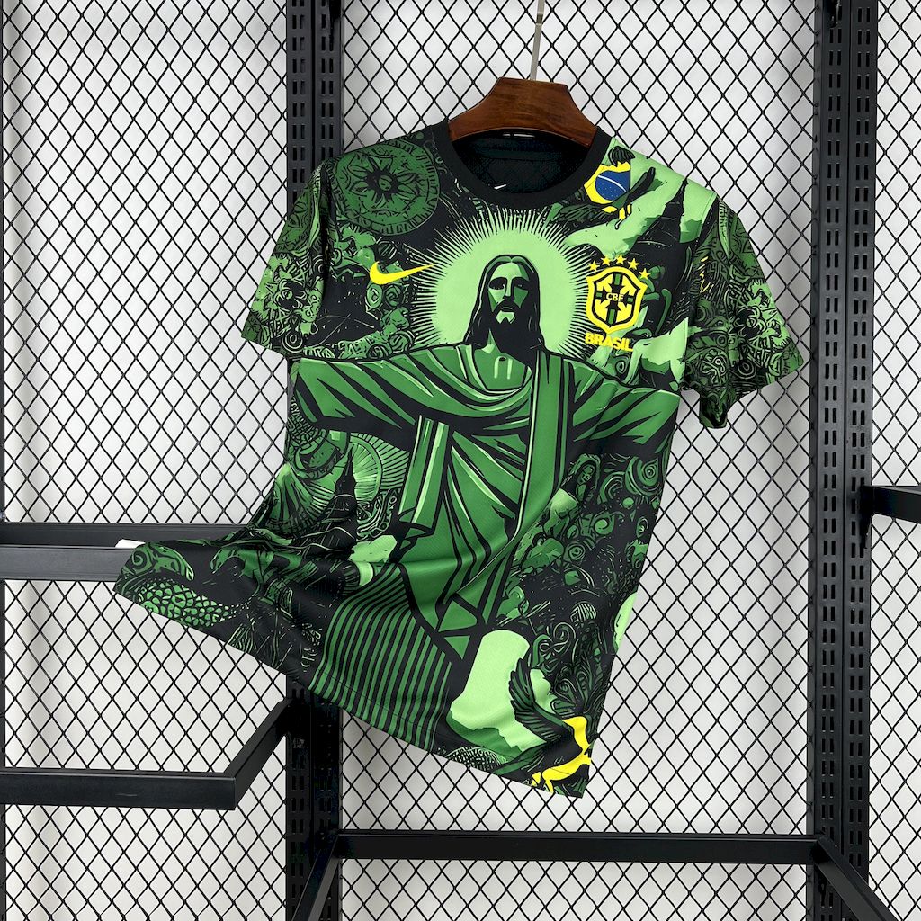 Mens Brazil 2024/25 Special Edition Green Jersey