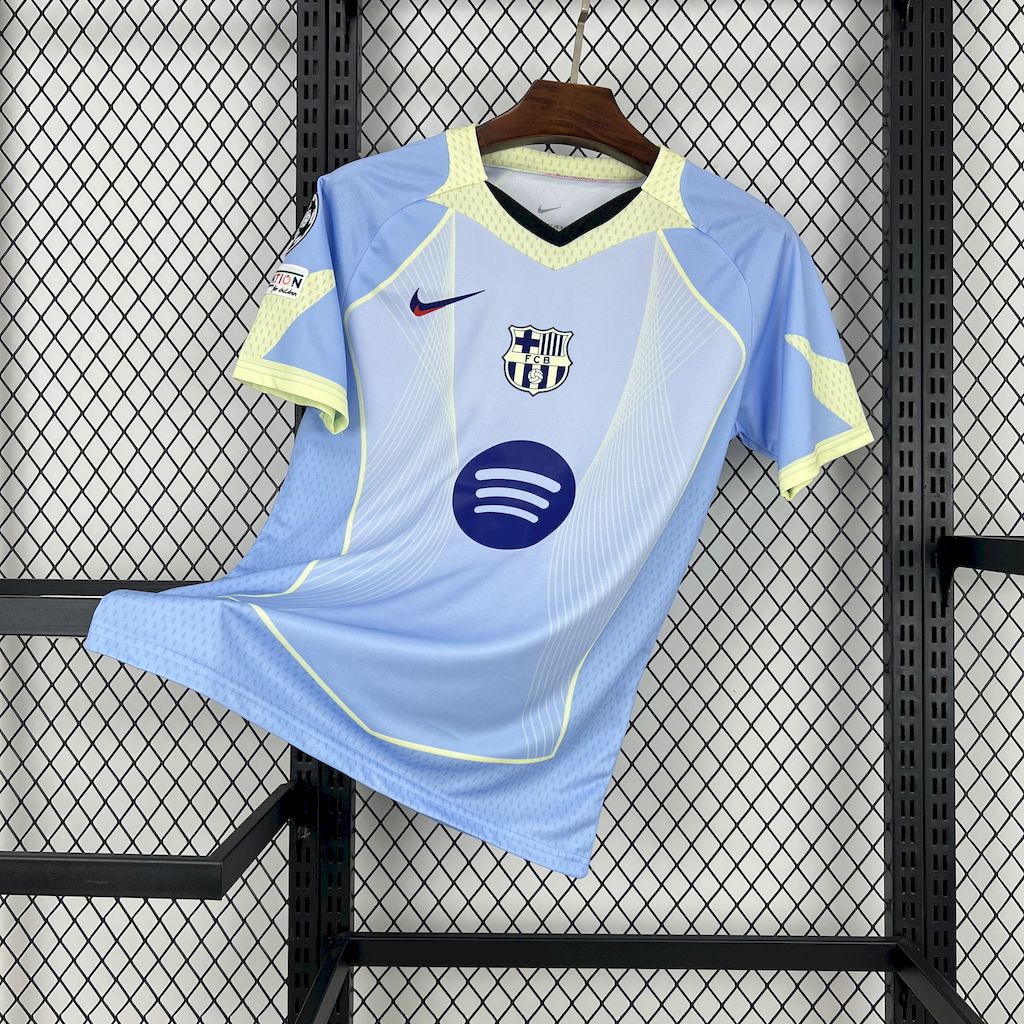 Mens Barcelona 2025/26 blue special edition Jersey (With Champions League)