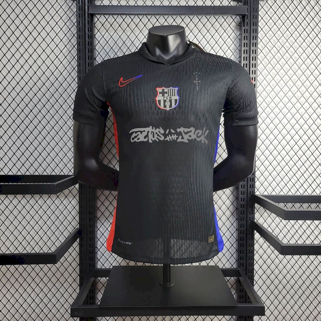 Mens Barcelona 2024/25 Travis Scott Edition Away Jersey Player Version