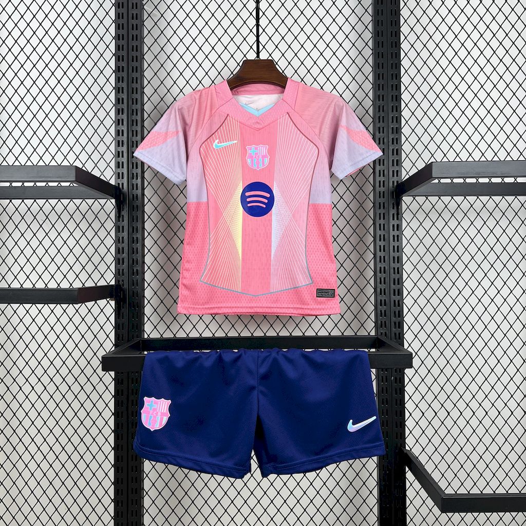Kids Barcelona 2025/26 pink special edition Kit