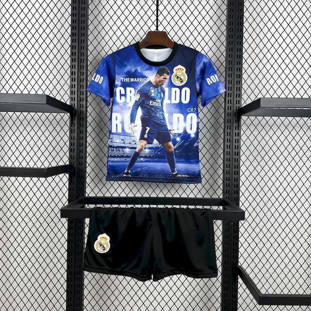 Kids Cristiano Ronaldo 2025/26 Real Madrid Kit