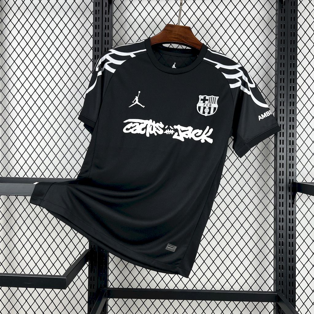 Mens Barcelona 2024/25 Travis Scott Edition Black Special Edition Jersey