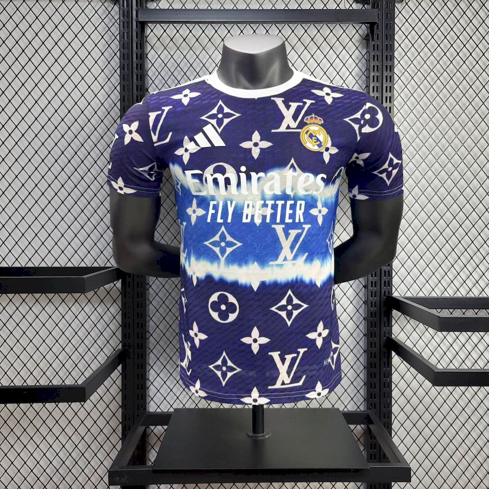 Mens Real Madrid 2025/26 Purple Louis Vuitton Jersey Player Version