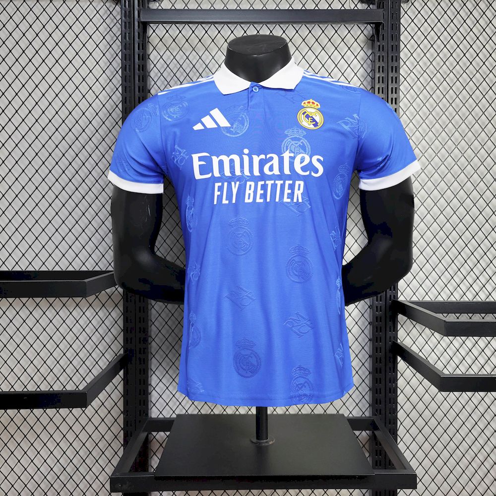 Mens Real Madrid  2025/26 Blue Special Edition Jersey Player Version