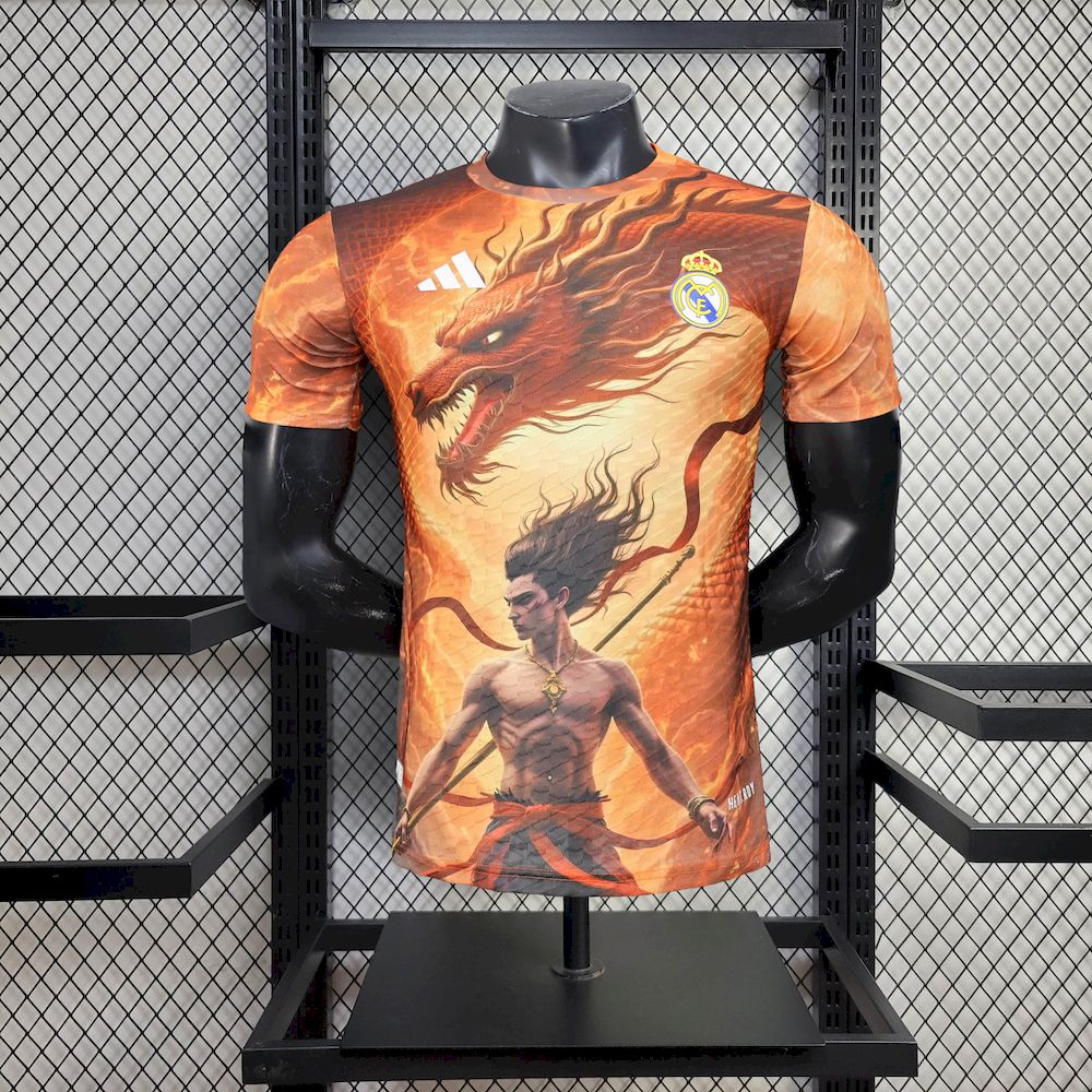 Mens Real Madrid 2025/26 Nezha Dragon Version Jersey Player Version