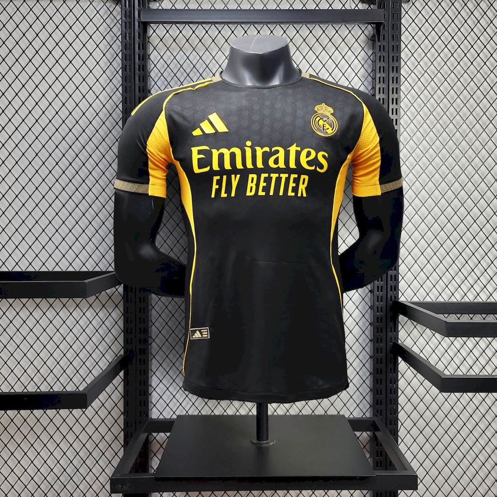 Mens Real Madrid 2025/26 Black Especial Jersey Player Version