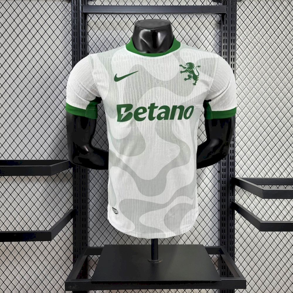 Mens Sporting CP 2025/26 Whtie Away Jersey Player Version