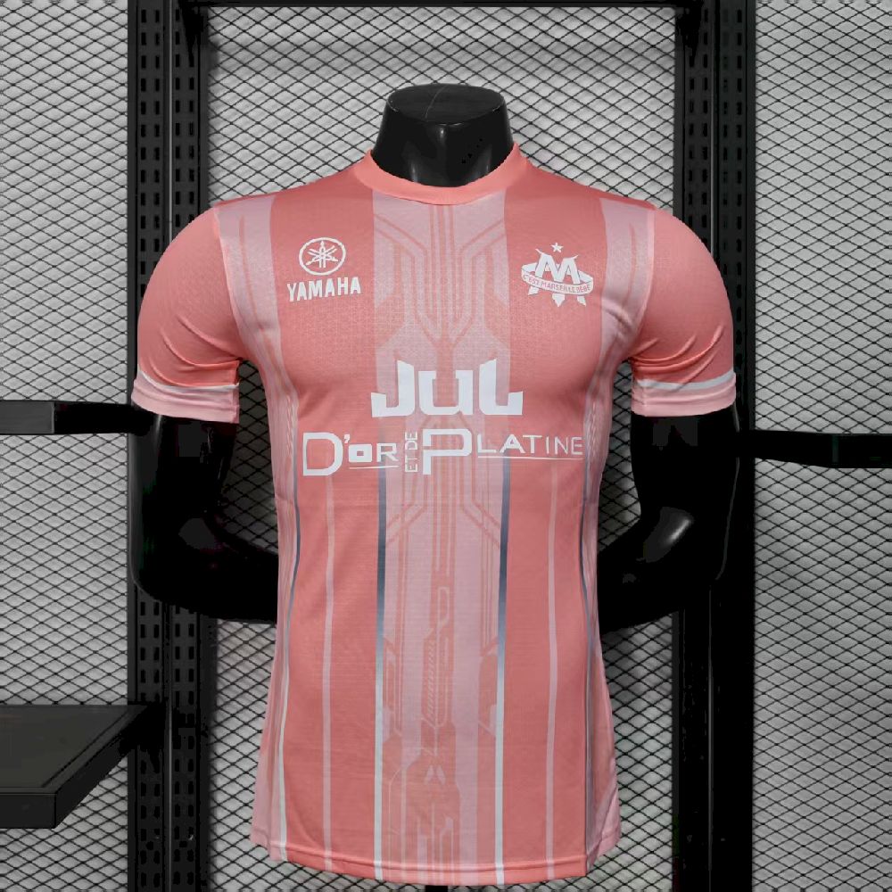 Mens Olympique Marseille 2025/26 Pink Authentic Jersey