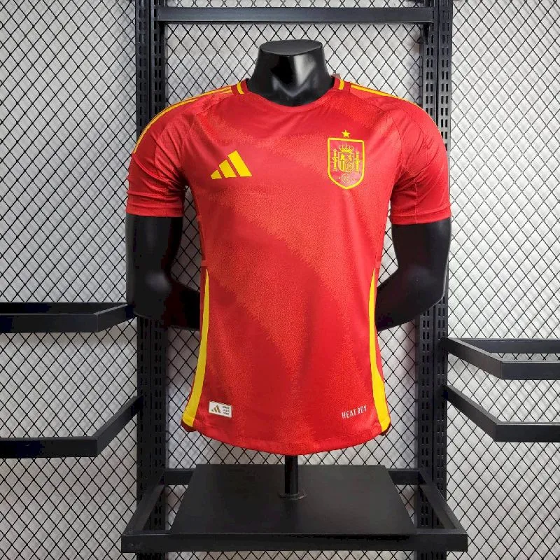 Mens Spain 2024/25 Euro Home Jersey Player Version