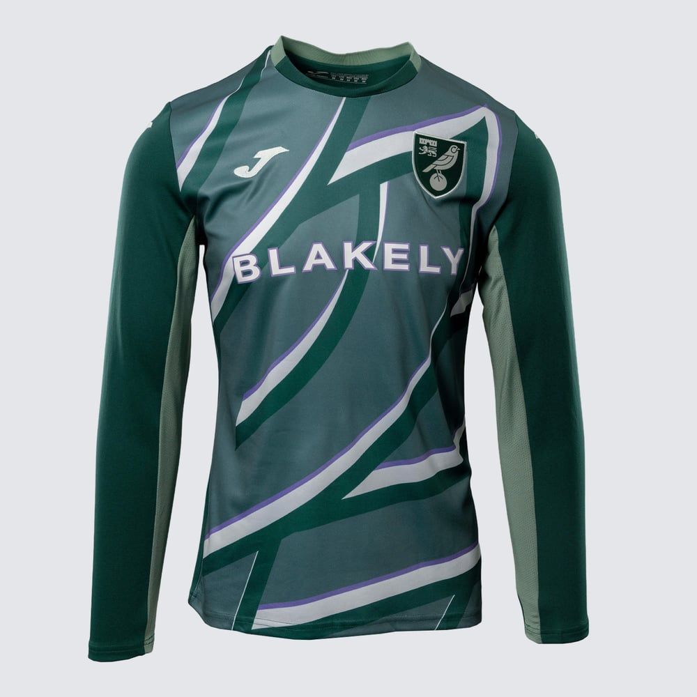 Mens Norwich City FC 2025/26 Away Long Sleeve Jersey