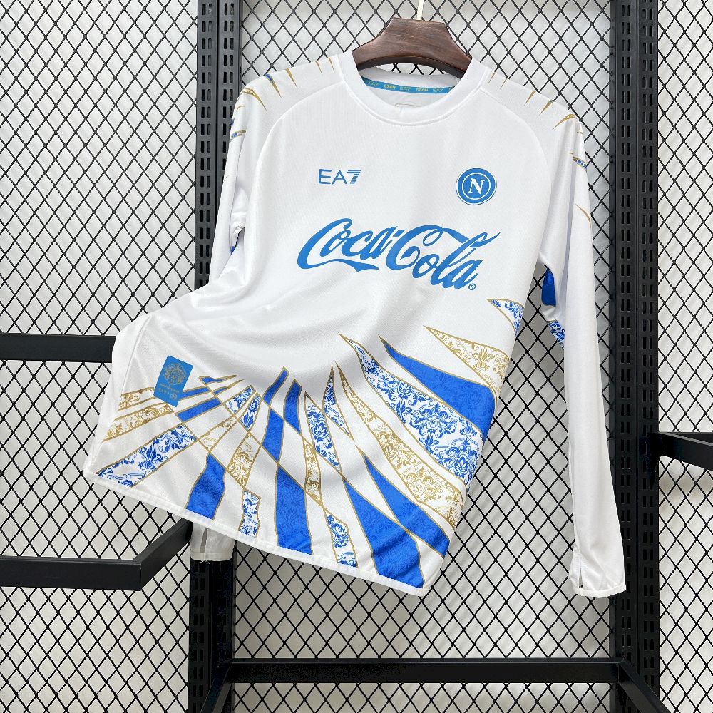 Mens Napoli 2025/26 Pre-Match Long Sleeve Jersey