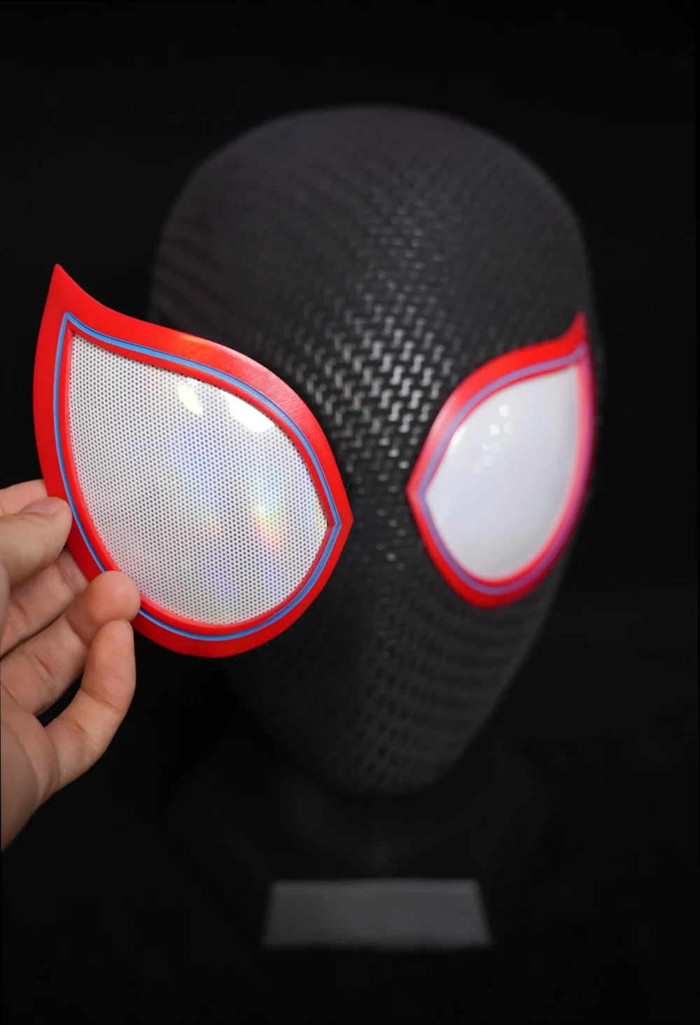 V1 Black-Red Mask With Face Shell (Small Lenses) - Image 6